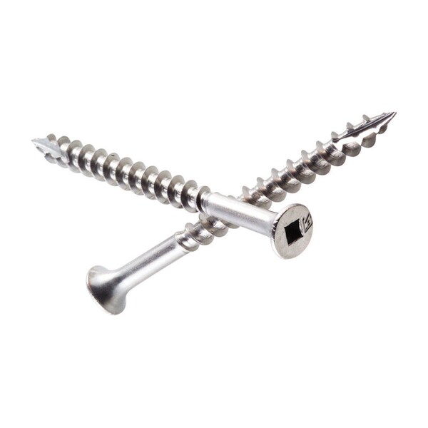 Simpson Strong-Tie Simpson Strong-Tie No. 8 X 2 in. L Square Stainless Steel Coarse Exterior Wood Screw 128 pk S08200DB1 - main